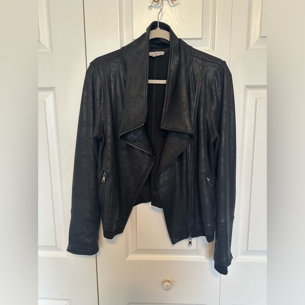 Apricot Lane motto, black, leather jacket size-medium-same as shown in 2nd photo